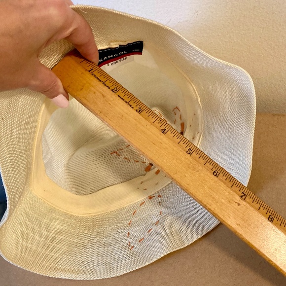Kangol Bucket Hat with Embroidered Flower Design Cream One Size - Picture 9 of 10